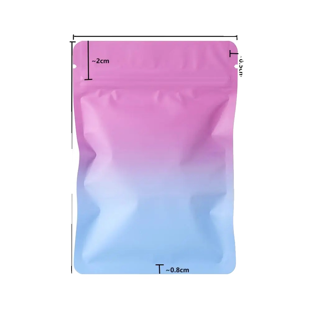 Verpackungsbeutel, Matte Oberfläche, Vielseitige Verwendung, Lila-blau, 10.5x15cm, 200stück