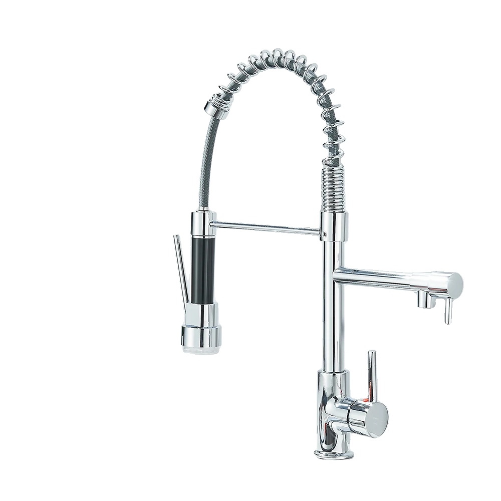 Wasserhahn, Ausziehbare Sprühfunktion, Flexibles Design, Chrom