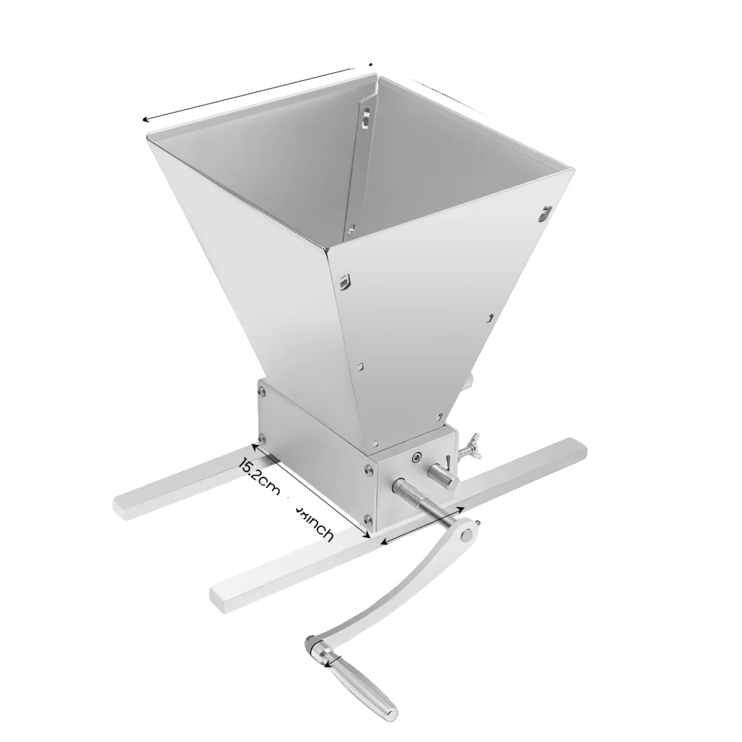Getreidemühle, Verstellbarer Walzenabstand, 4l Fassungsvermögen, Silber