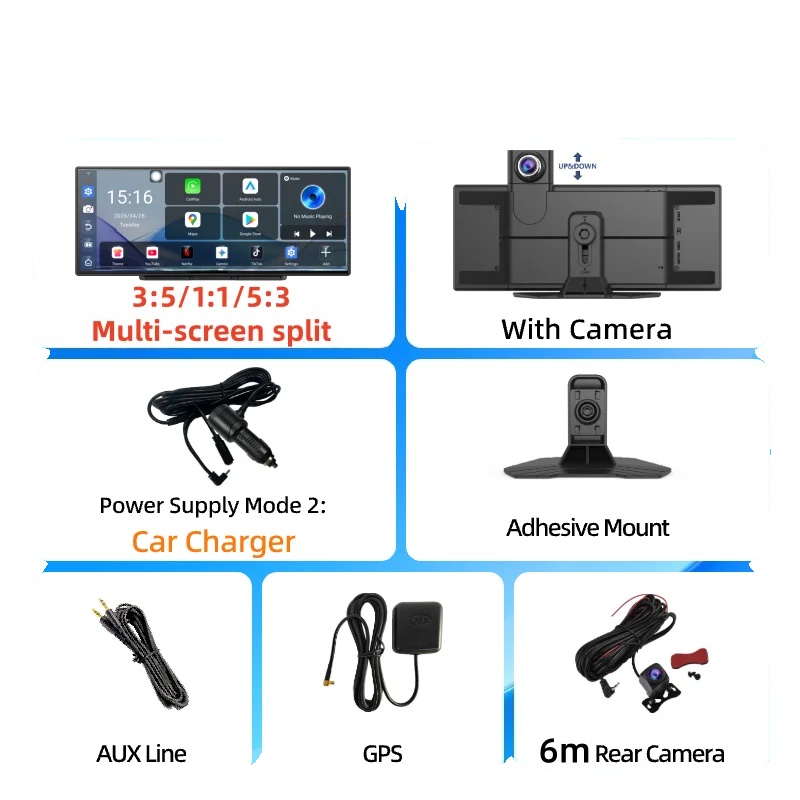 Auto Dvr, Dual Wifi, Split-screen-funktionalität, 4g Ram 6m Rückkamera-a, Mit 128g Tf Karte-a