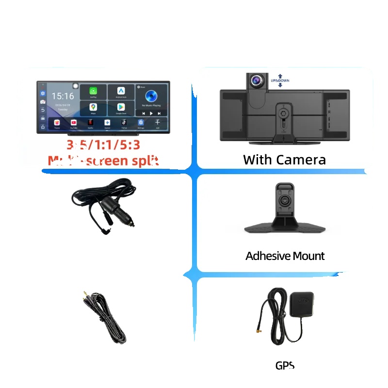 Auto Dvr, Dual Wifi, Split-screen-funktionalität, 6g Ram 128g Rom, Keine Tf-karte