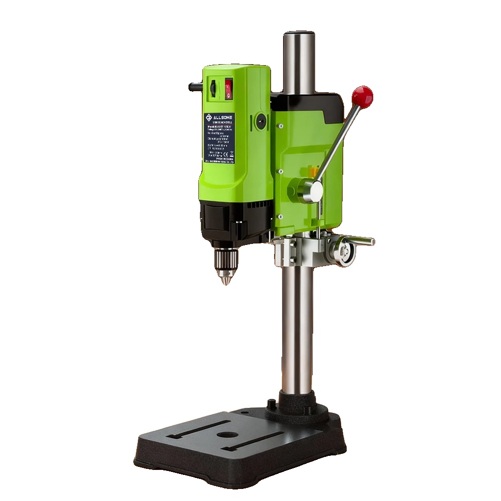 Säulenbohrmaschine, Stahlkonstruktion, 15,7 X 11,4 X 22,4 Zoll, 0-2500 U/min, Geeignet Für Holz Und Metall, Ce-zertifiziert