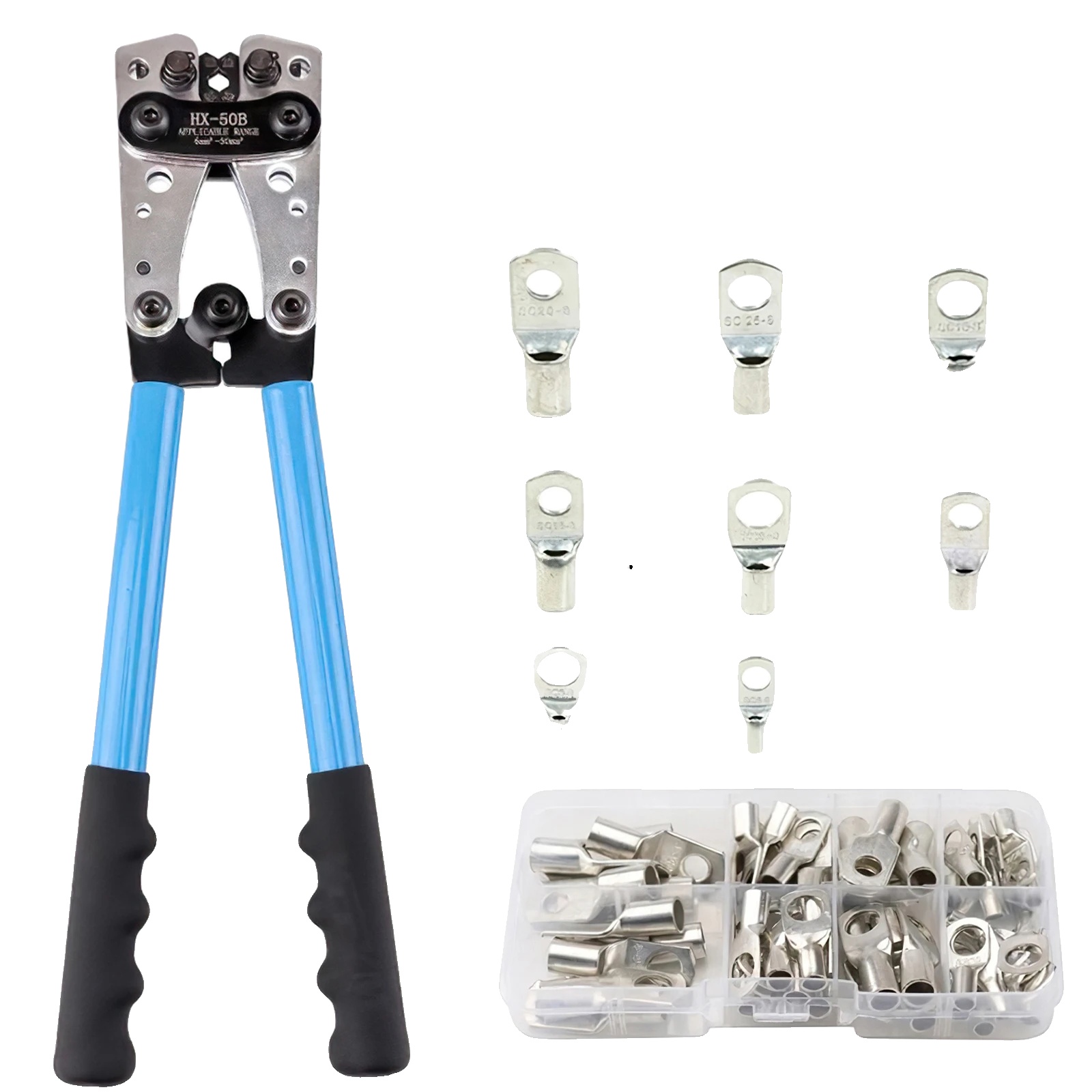 Crimpzange, Manuelle Bedienung, Ergonomisches Design, Ein Set