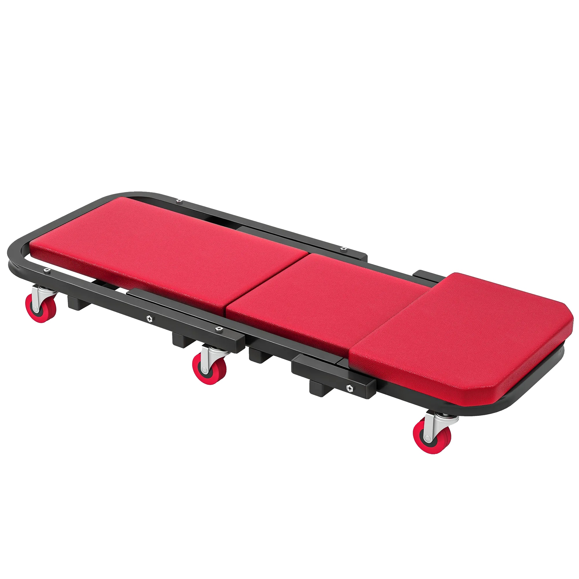 Mechaniker-rollbrett, 2-in-1 Design, Schwerlastunterstützung, Rosenrot
