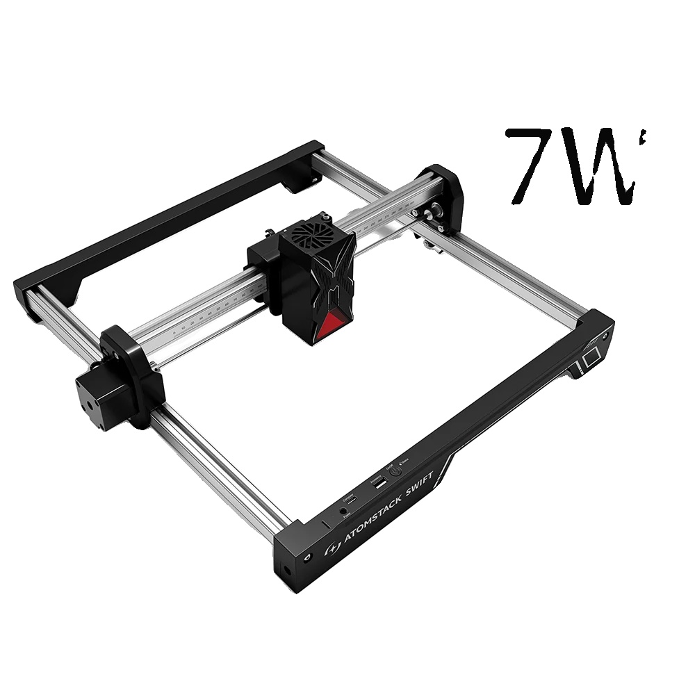 Lasergravierer, 12w Leistung, Wifi-konnektivität, Schnell Schwarz 7w