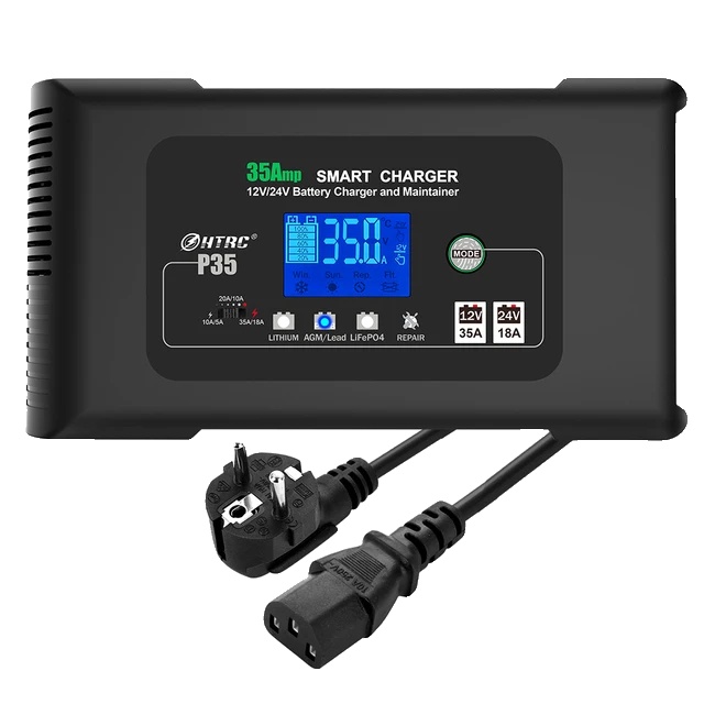 Batterieladegerät, Mehrstufige Automatische Ladung, Tragbares Design, Eu Stecker