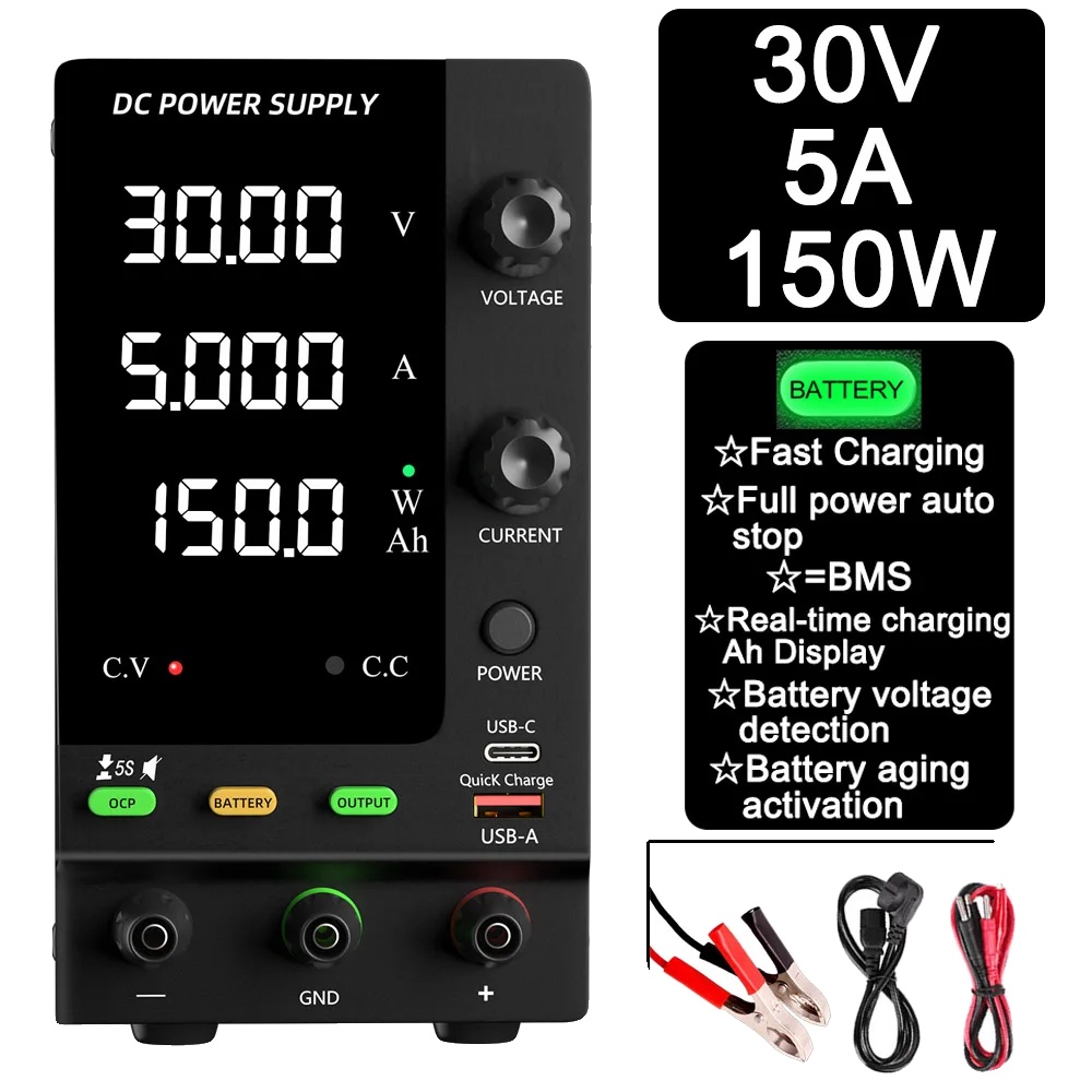 Dc-netzteil, Einstellbar 30v 10a, Intelligenter Lademodus, Spps-c305c 30v5a