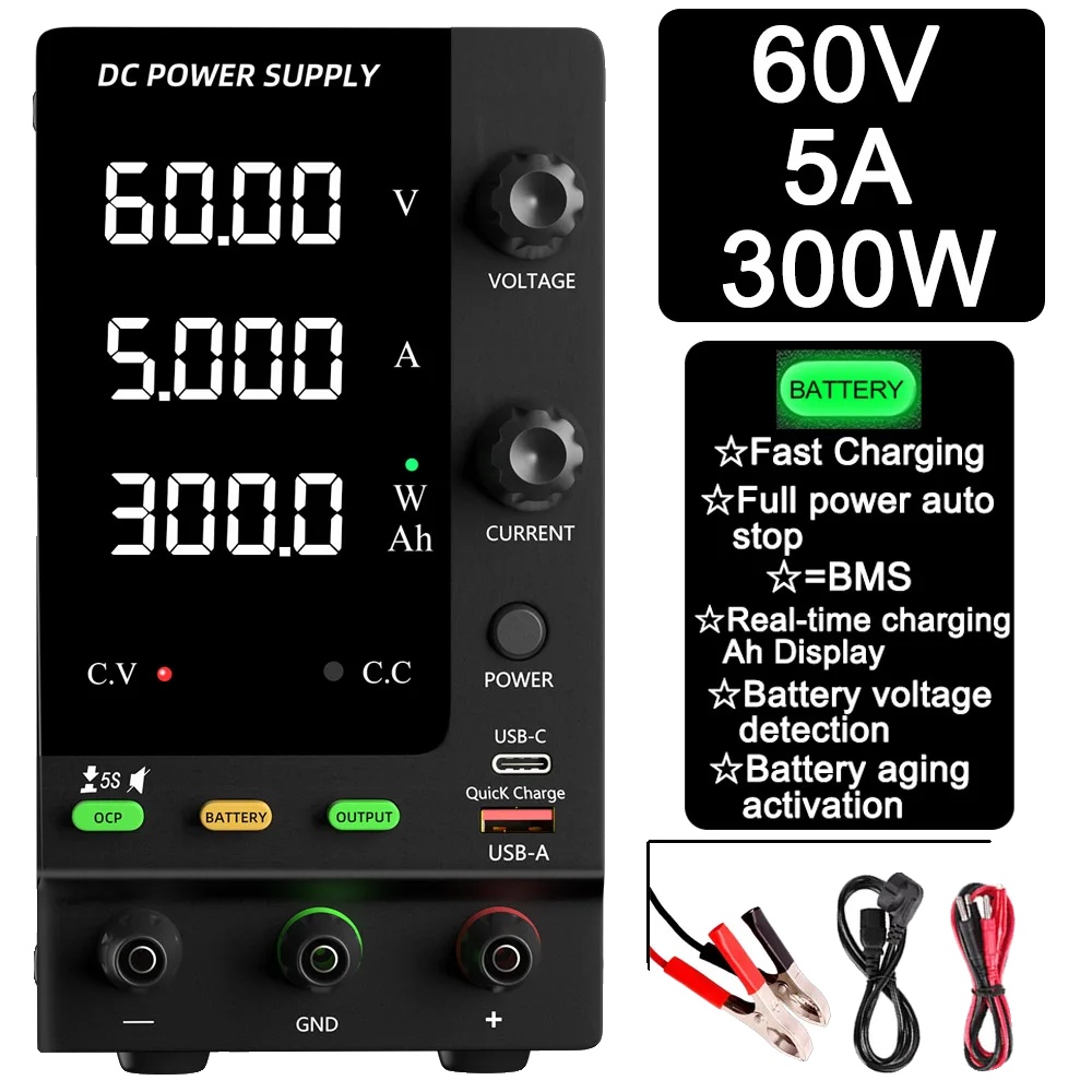Dc-netzteil, Einstellbar 30v 10a, Intelligenter Lademodus, Spps-c605c 60v5a