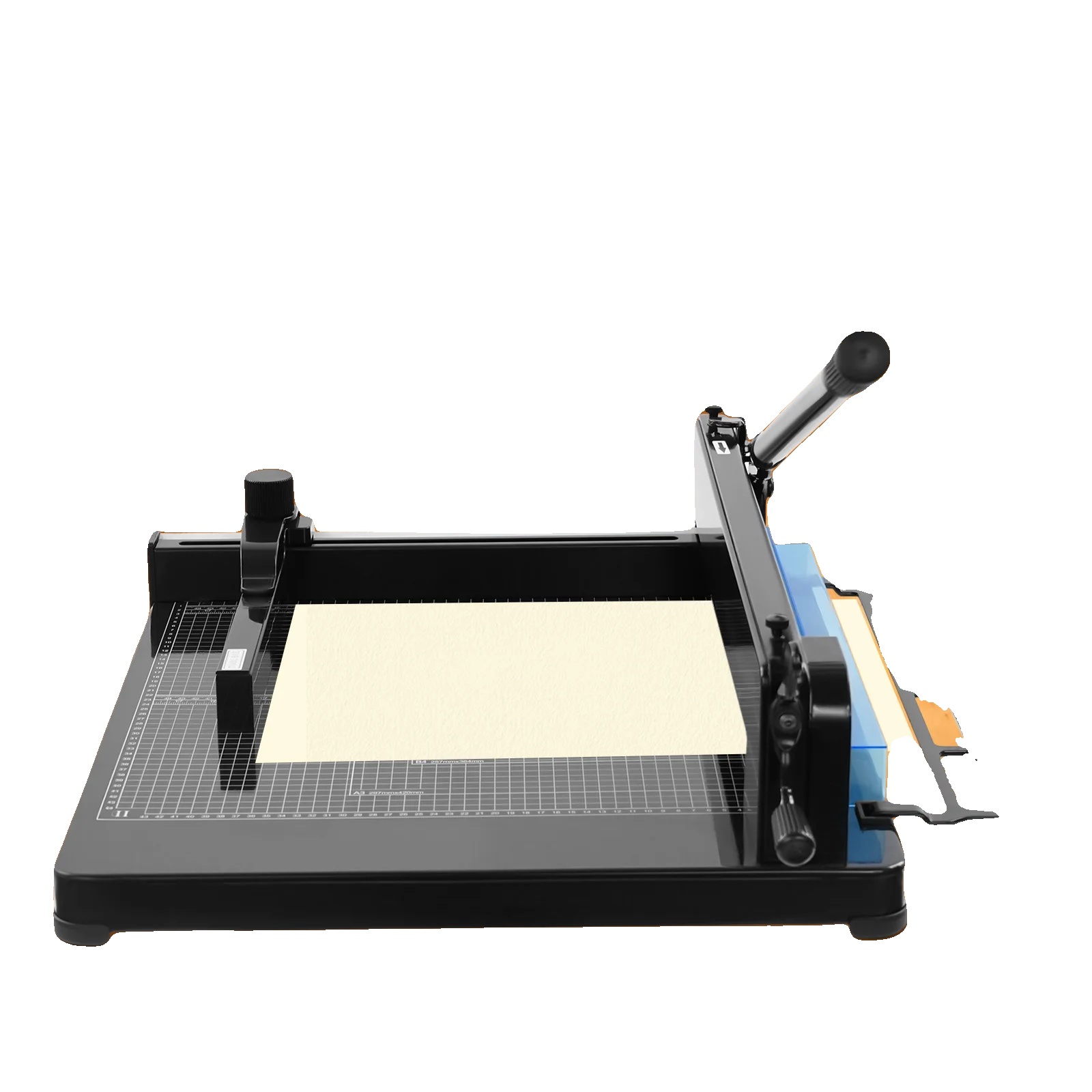 Manueller Papierschneider, 400 Blatt Kapazität, Einstellbare Schnittdicke, Schwarz