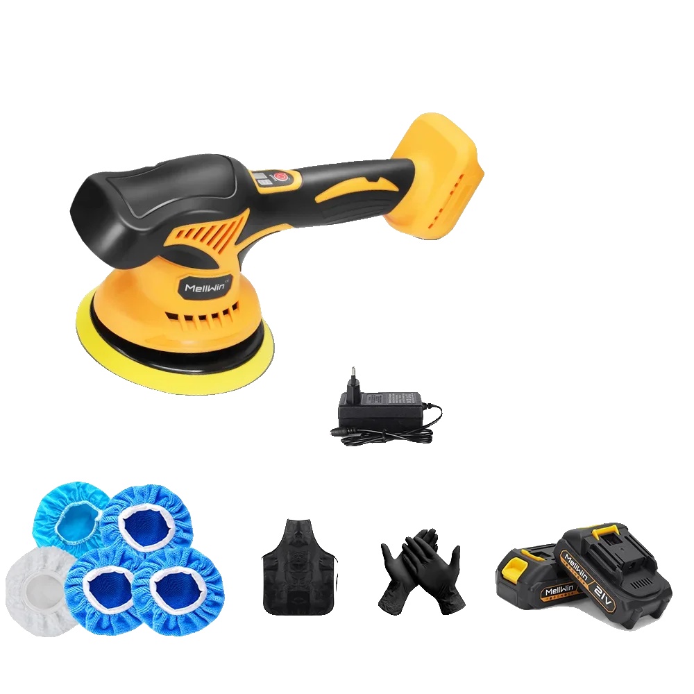 Autopolierer, 6000 U/min Geschwindigkeit, 8-gang-einstellung, 2xbattery Set