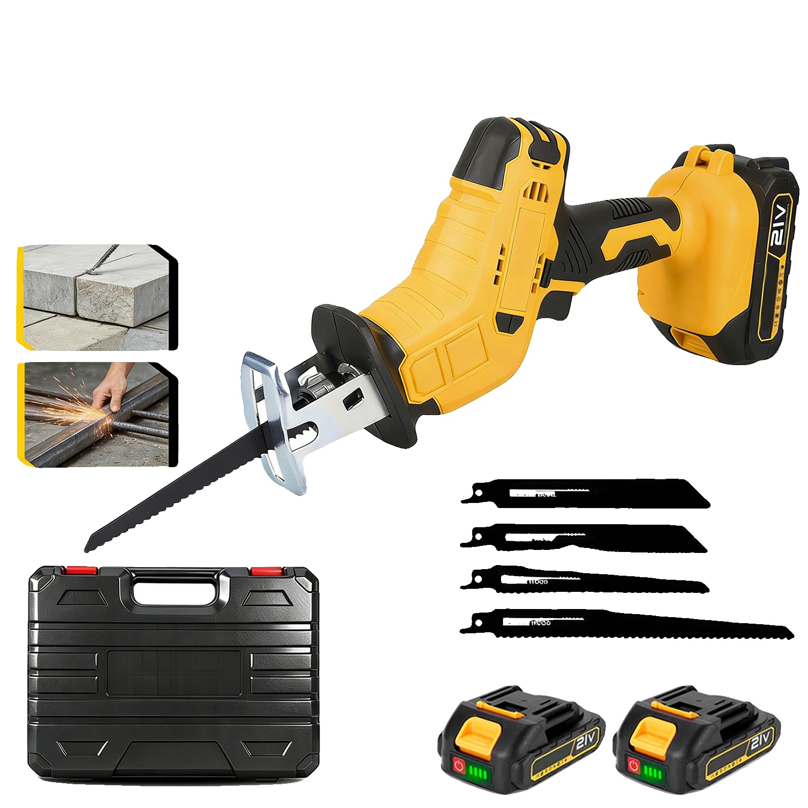 Pendelsäge, 3500 Spm, 4 Enthaltene Klingen, Zwei Batterien