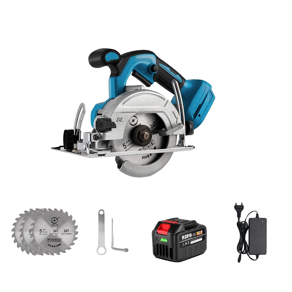Kreissäge, Bürstenloser Motor, Verstellbarer Schnittwinkel, 1x4.5ah Batterien Set