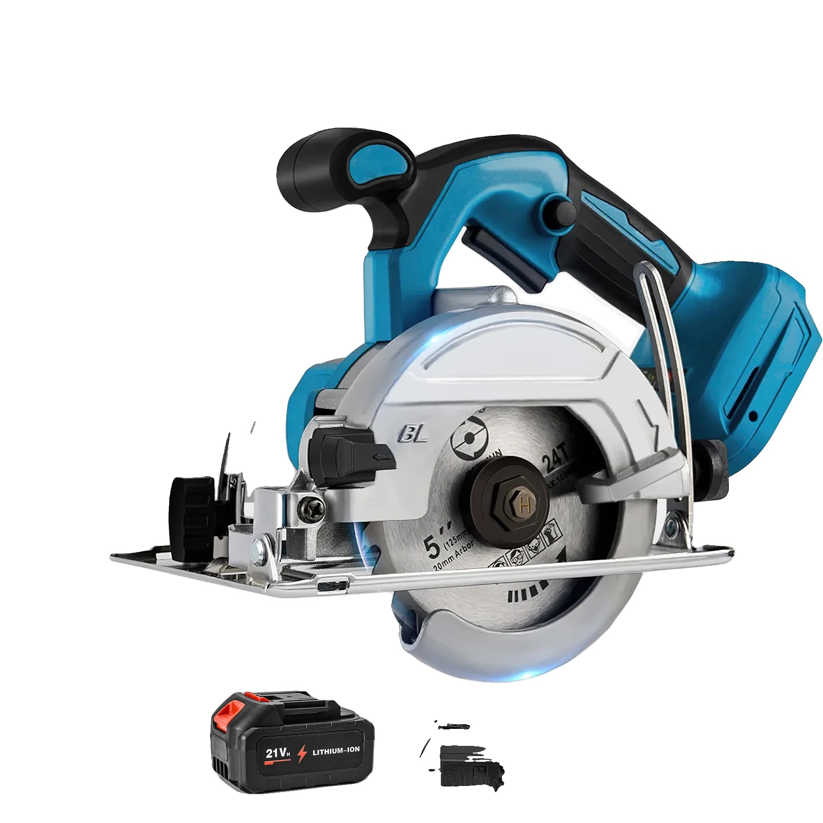 Kreissäge, Verstellbarer Winkel, Leichtes Design, Mit 1× Batterie