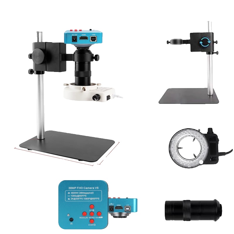 Digitalmikroskop, 130-fache Zoomlinse, Hdmi/usb-ausgang, 38mp Set
