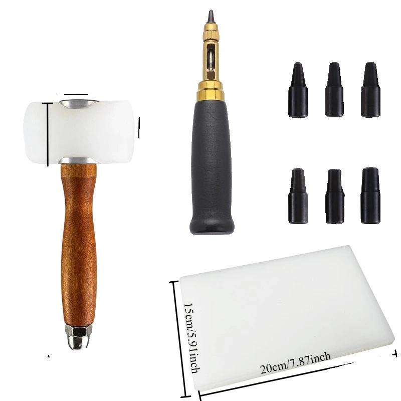 Lederlocher, Rotationsfunktion, Austauschbare Köpfe, B Set