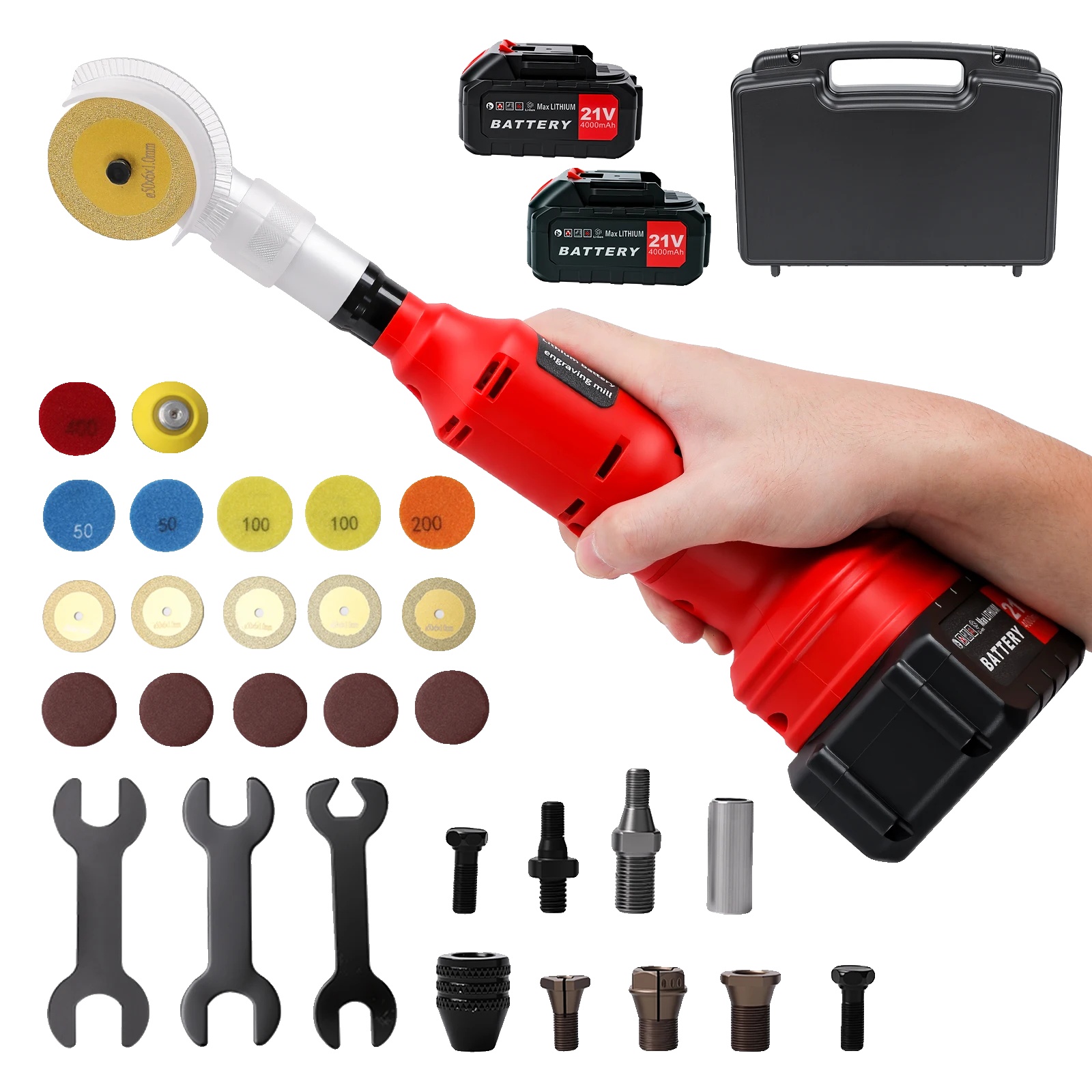 Rotationswerkzeug, 600w Leistung, 5 Variable Geschwindigkeiten, 2batterie