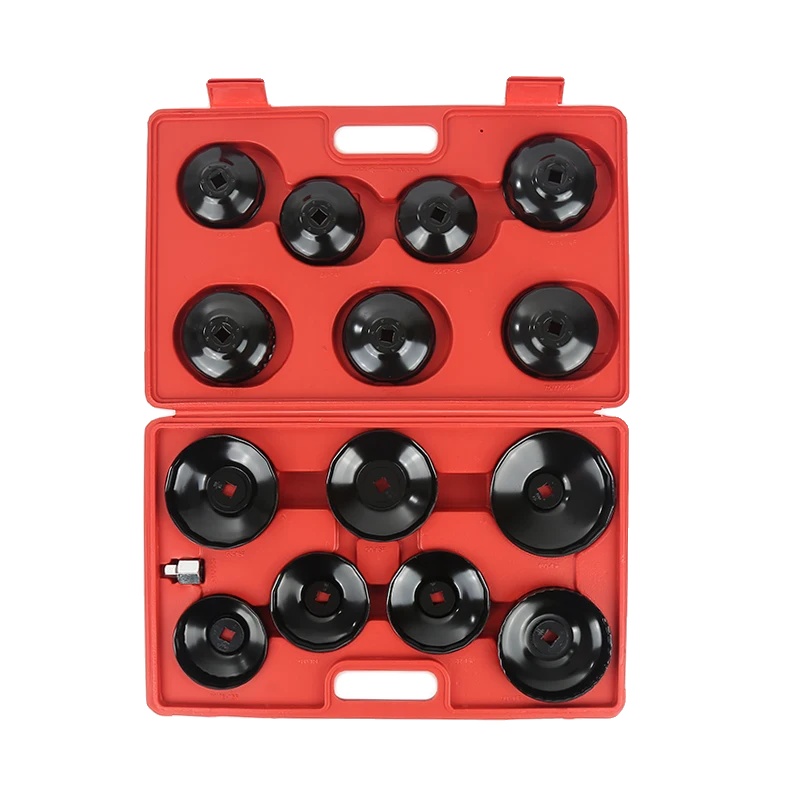 Ölfilter-schlüsselset, 14 Schlüssel, Langlebige Metallkonstruktion, Rot