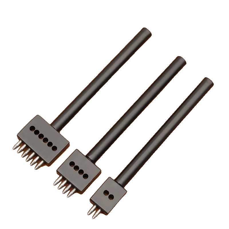Lederlocher-werkzeugsatz, Stahlkonstruktion, Vielseitig Für Diy-projekte, 4mm Schwarz