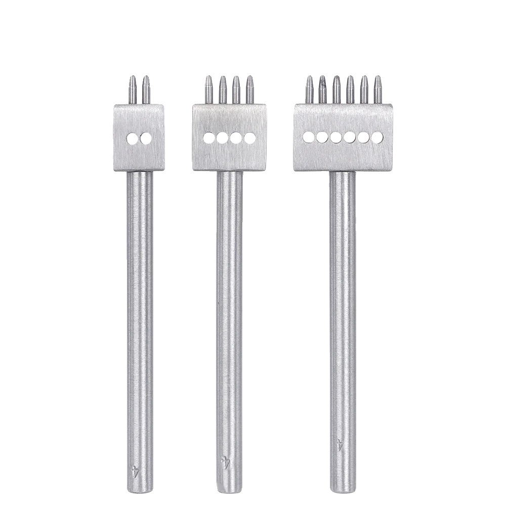Lederlocher-set, Manuelle Bedienung, Langlebige Stahlkonstruktion, 4mm