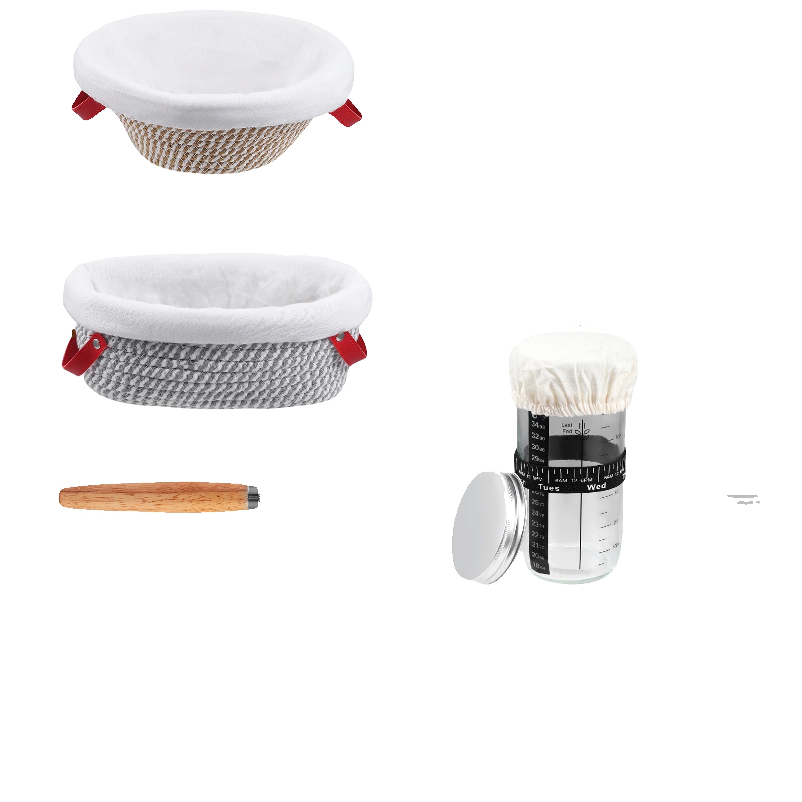 Proofing Basket Set, Backwerkzeuge, Sauerteig-starter-kit, Multi