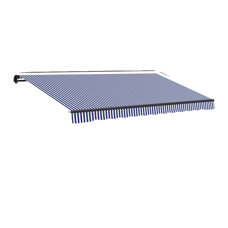 Markisen, 4x3m, Verstellbarer Winkel 45°-85°, Handkurbelbetrieb, Wasserabweisendes Material, Leichter Aluminiumrahmen