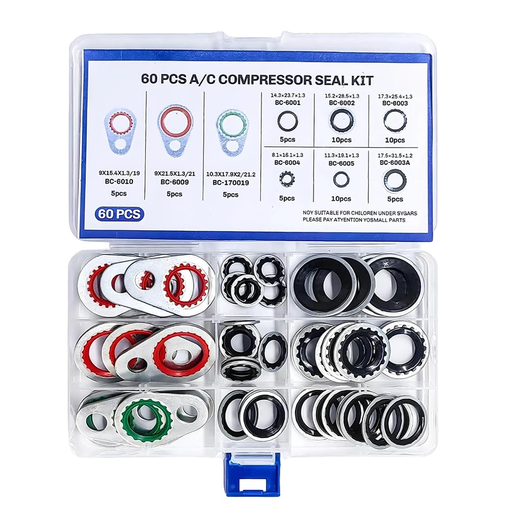 Dichtungsringe, Gummimaterial, Vielseitige Kompatibilität, 60pcs