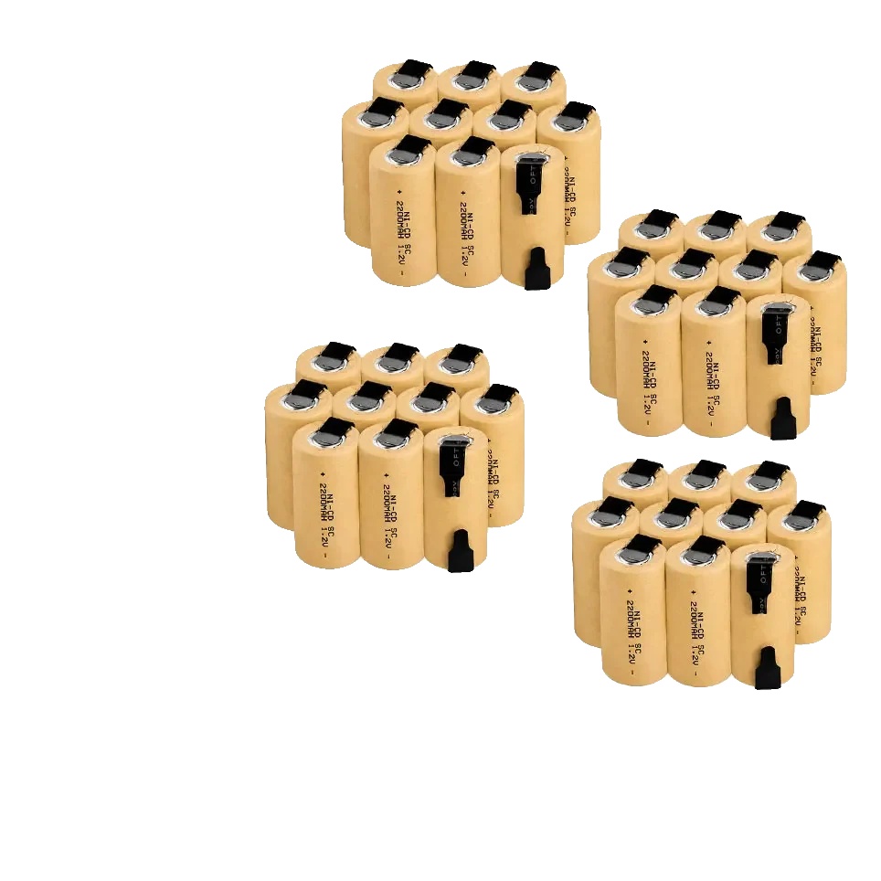 Wiederaufladbare Batterie, 2800mah Kapazität, Kompatibel Mit Elektrowerkzeugen, 40stk, 1,2v-c