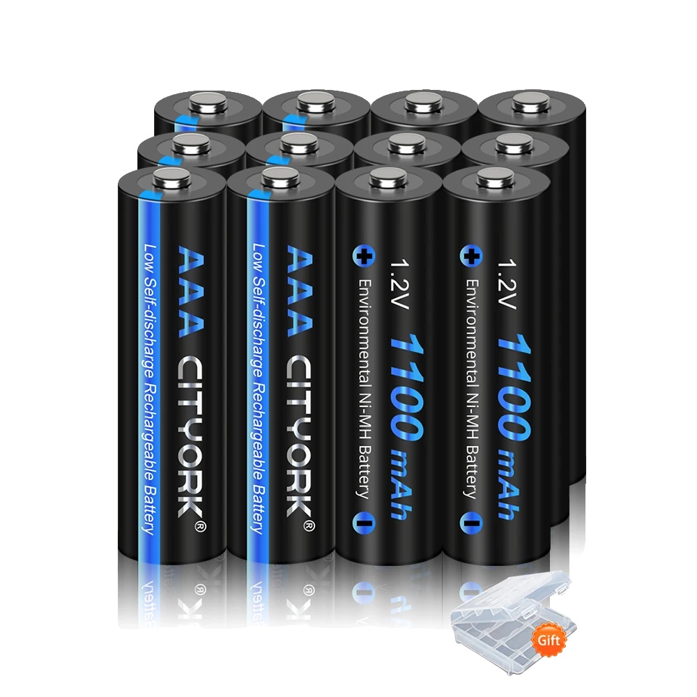 Wiederaufladbare Batterien, Ni-mh-typ, 1100mah Kapazität, 12pcs Aaa