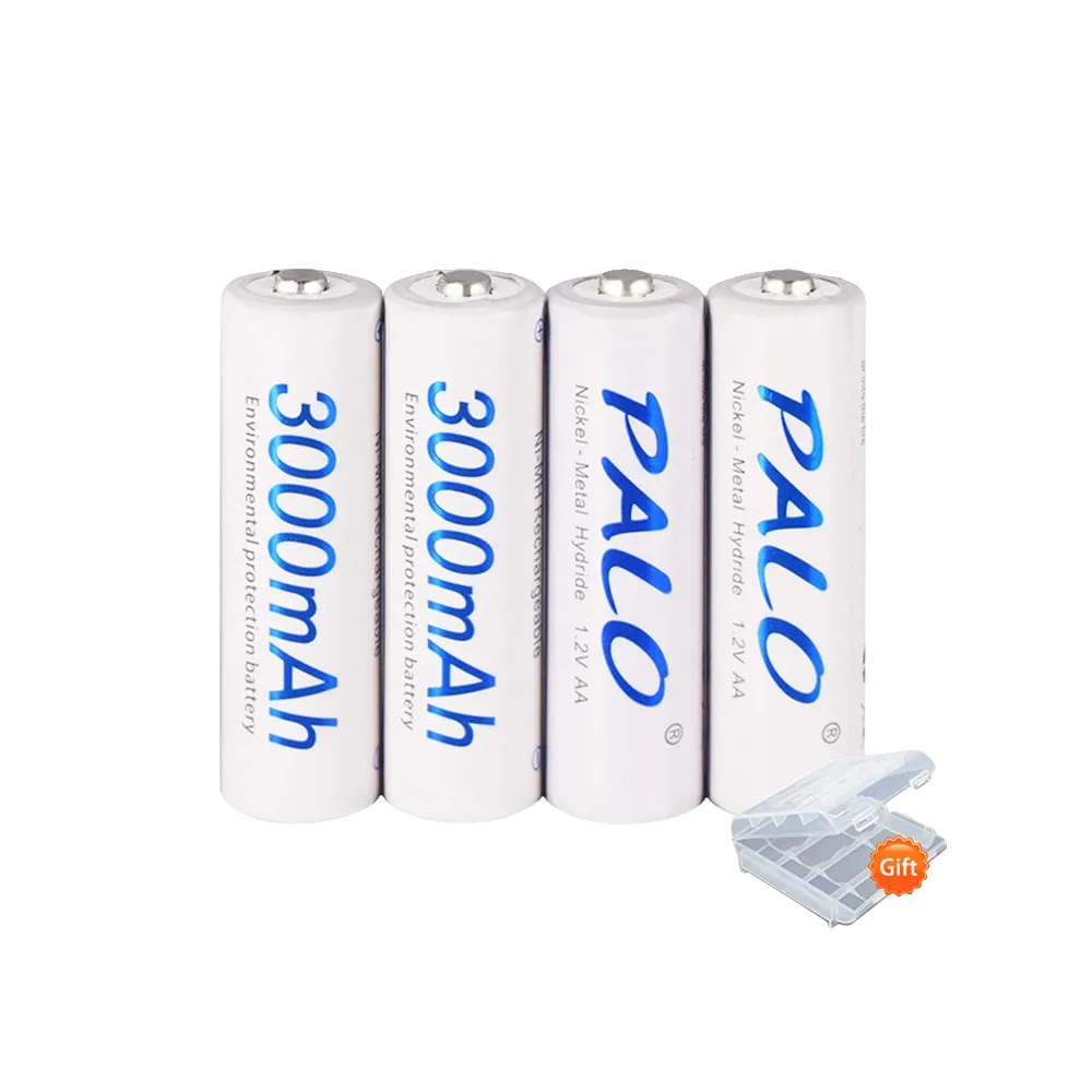 Wiederaufladbare Batterien, 3000mah Kapazität, Breite Kompatibilität, 4 Stück Aa Weiß