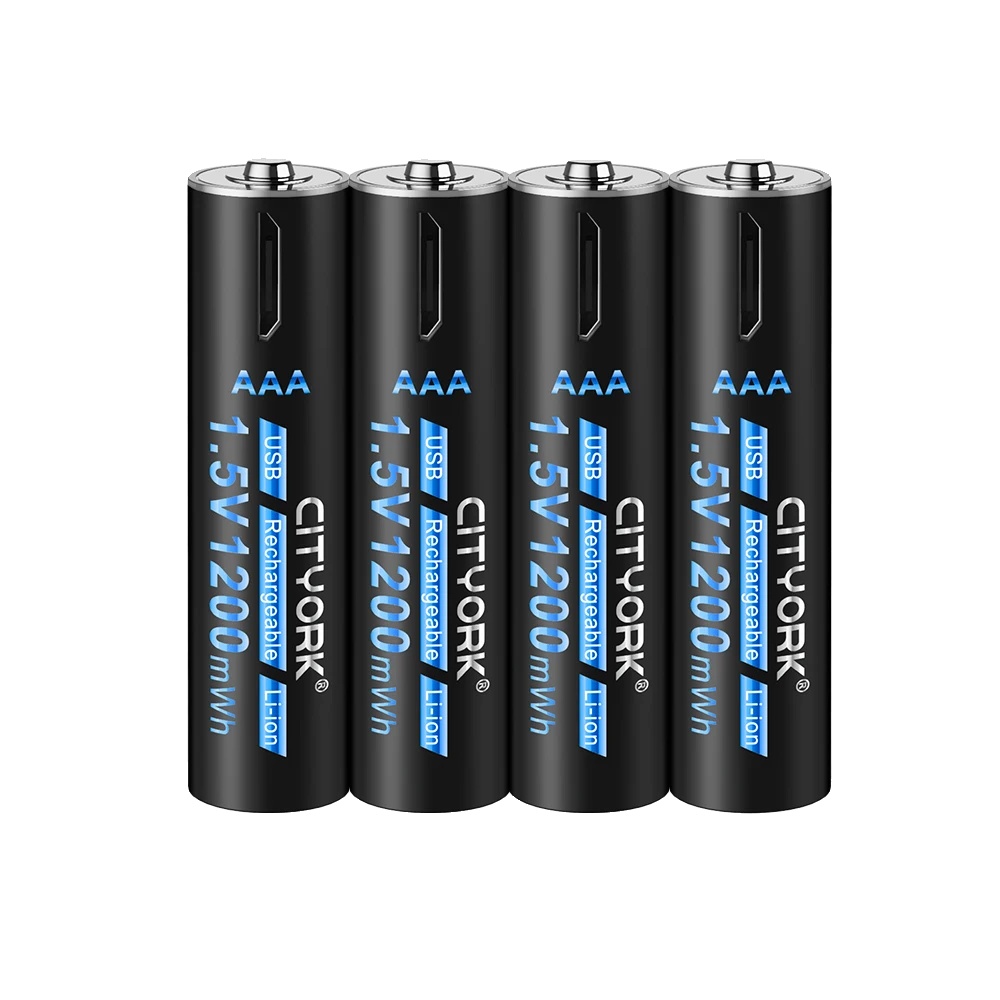 Wiederaufladbare Lithiumbatterie, 1,5v Ausgang, Usb Typ-c Ladeanschluss, 4 Stück Aaa-batterie