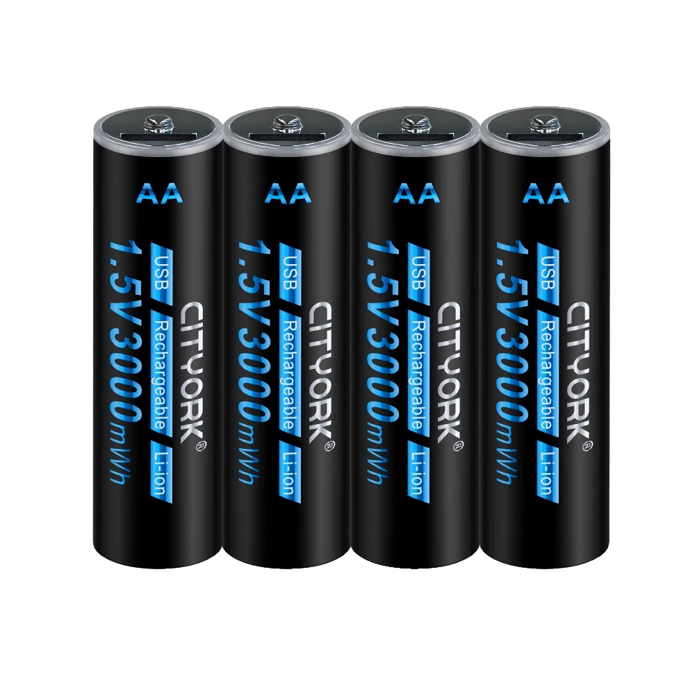 Wiederaufladbare Lithiumbatterie, 1,5v Ausgang, Usb Typ-c Ladeanschluss, 4 Stück Aa-batterie