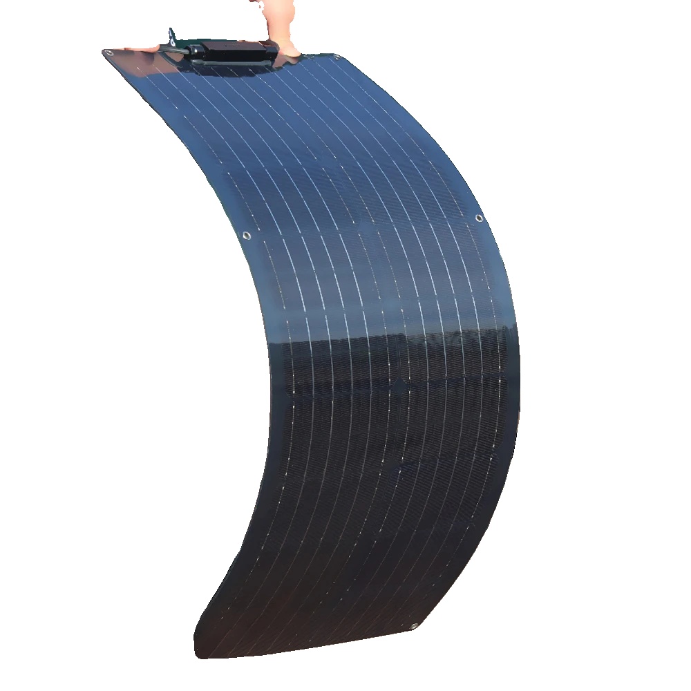 Solarpanel, Flexibles Design, Kompatibel Mit 12v-systemen, 80w Schwarz 820x370mm