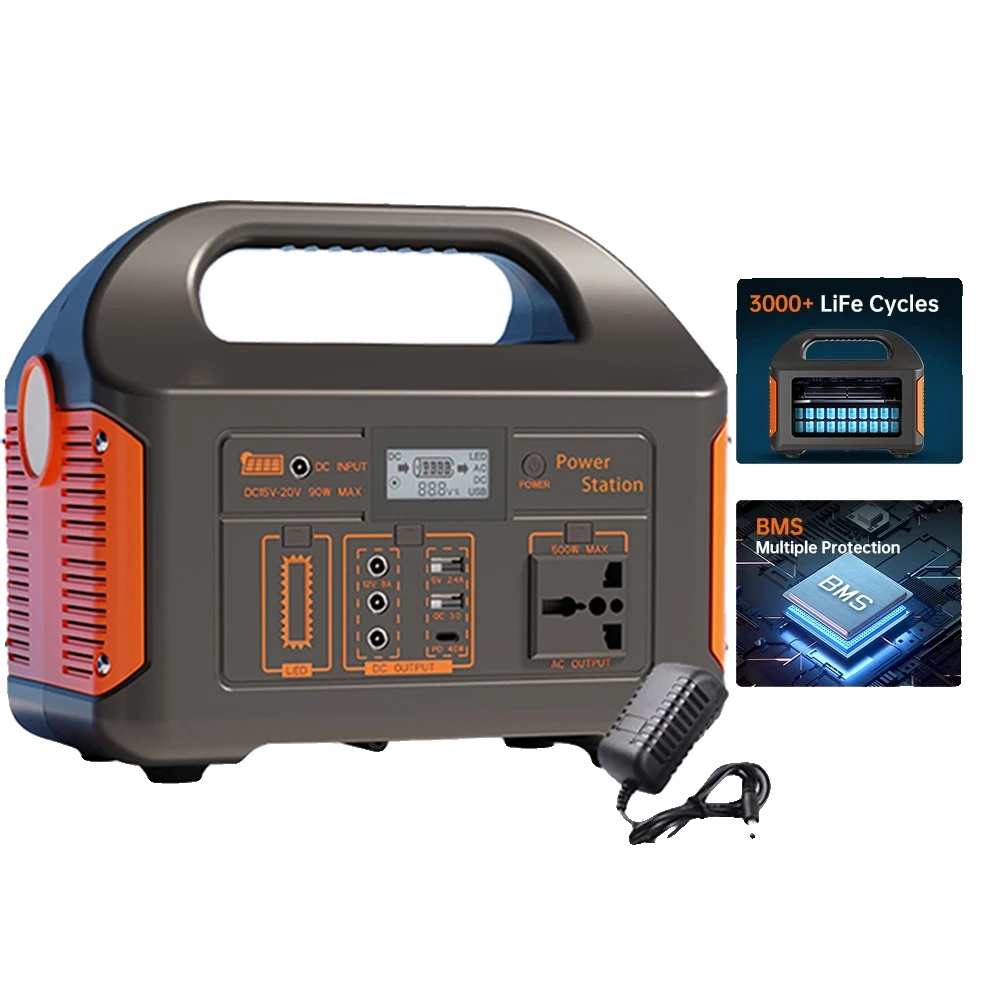 Tragbare Powerstation, 500w Ausgang, Lifepo4 Batterie, 500w 460wh 220v