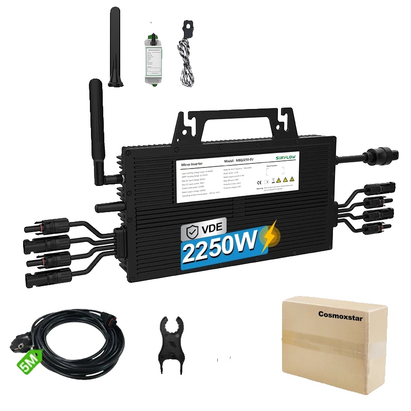 Solar-mikro-wechselrichter, 2250w Ausgang, Smart-geräte-kompatibel, Fnl2250w, 230v, 16-60v
