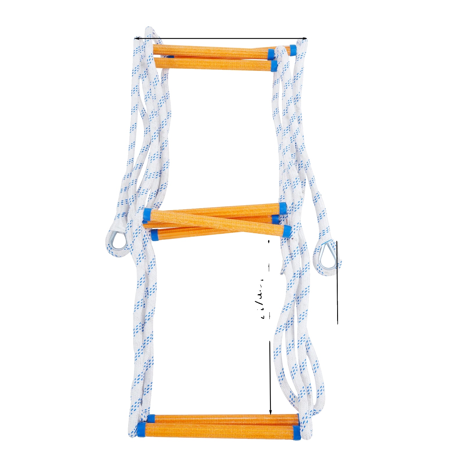 Seilleiter, 5 Meter Länge, Hohe Tragfähigkeit, Weiss