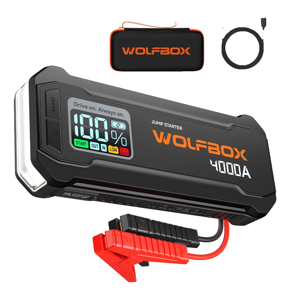 Starthilfe, 4000a Spitzenstrom, 24000mah Batterie, 4000a