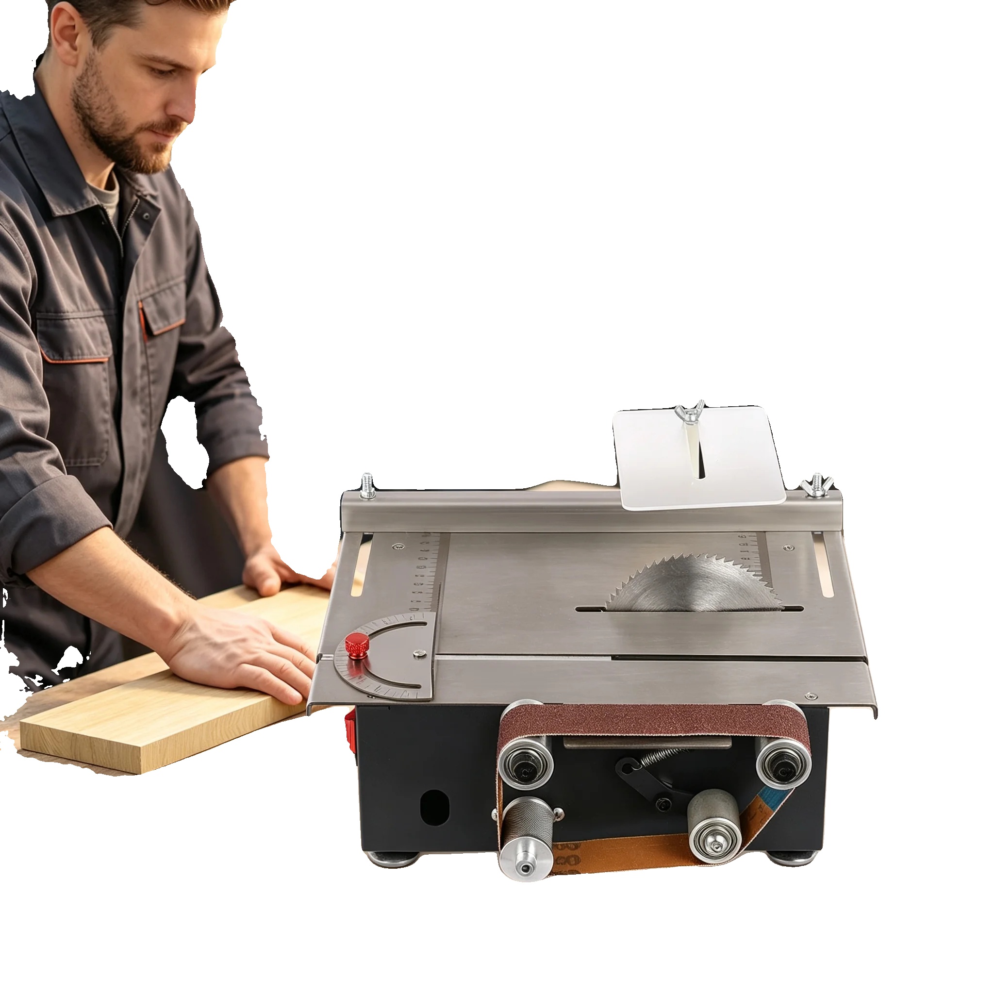 Mini Tischsäge, 200w Leistung, Abmessungen 29cm X 25,5cm X 10cm, Geschwindigkeit 10000u/min, Verstellbarer Winkel 0-90°, Kabelgebunden Elektrisch