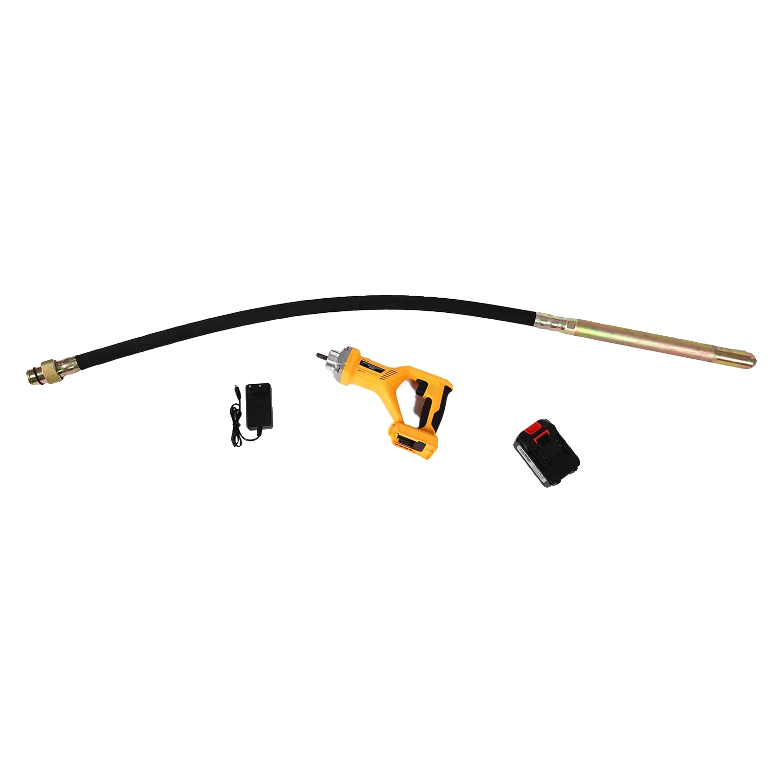Betonvibrator, Bürstenloser Motor, 21v Batterie, Orange