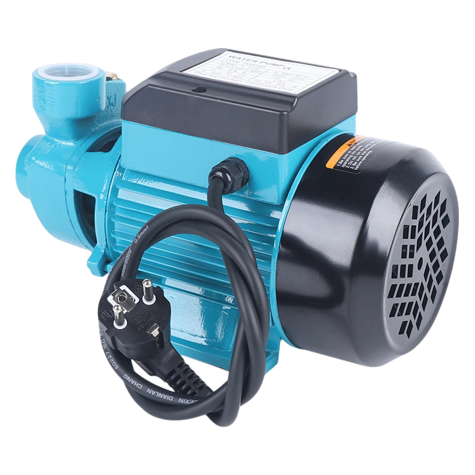 Elektrische Wasserpumpe, Selbstansaugend, Langlebige Konstruktion, 220v, Cyan, Eu