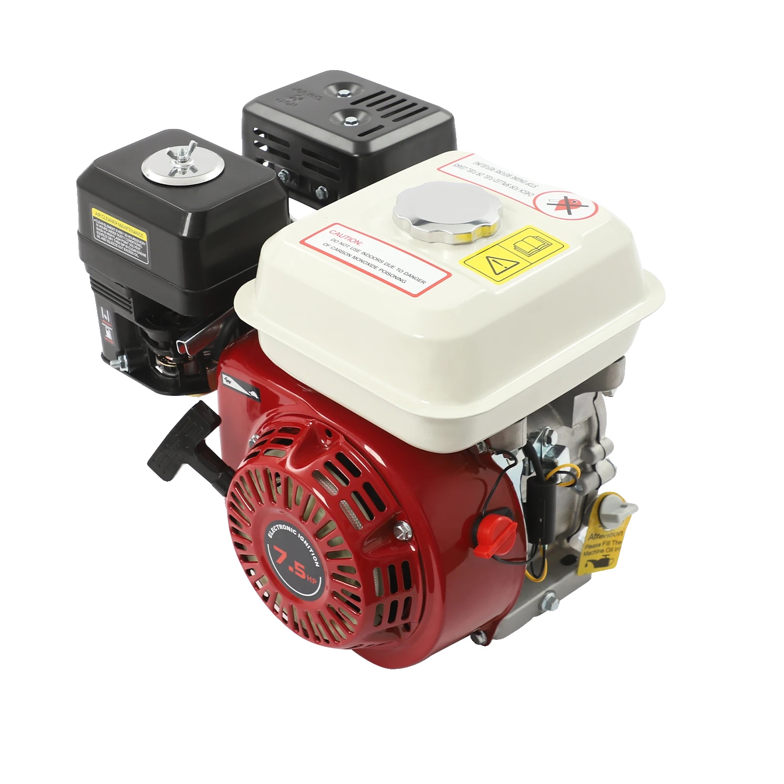 Motor, 4-takt, 7,5 Ps, Rot Und Schwarz
