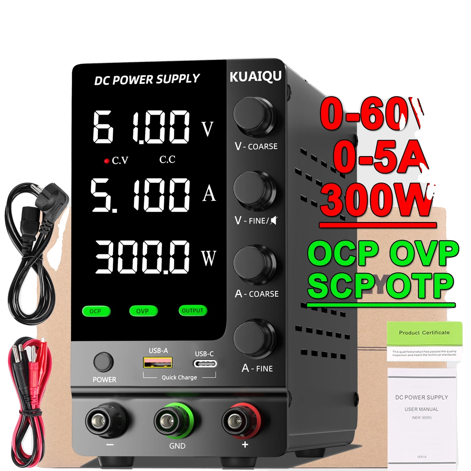Dc-netzteil, Einstellbare Spannung, Schutzfunktionen, Sps-c605s
