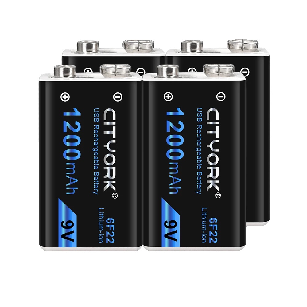 9v Batterie, 1200mah Kapazität, Micro Usb Wiederaufladbar, 4pcs