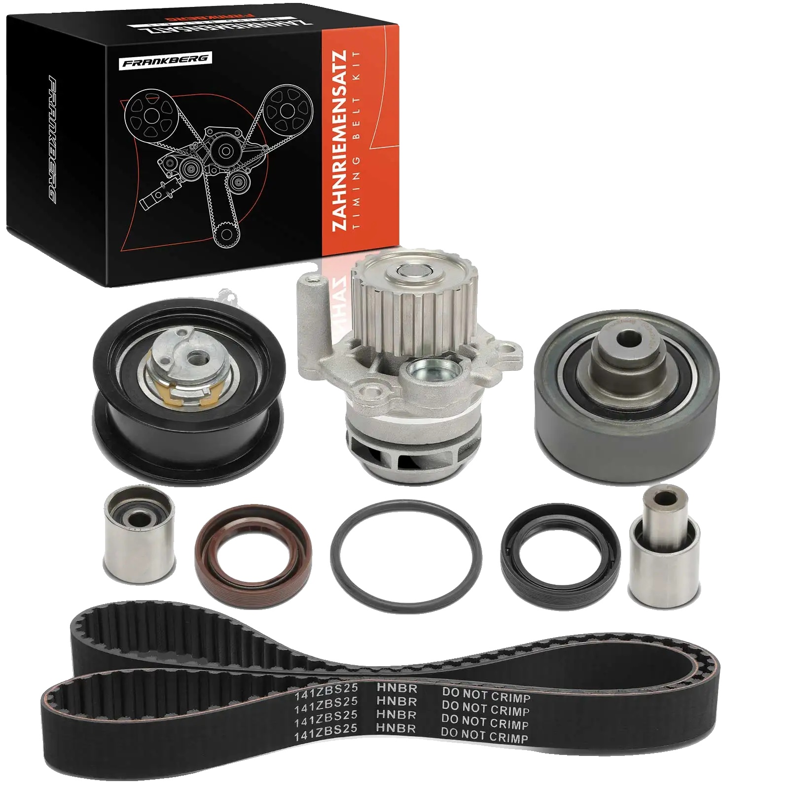 Zahnriemensatz, Hochwertiger Gummi, Motorgrößenkompatibilität, Automobilkompatibilität, Verbesserte Haltbarkeit, Einfache Installation