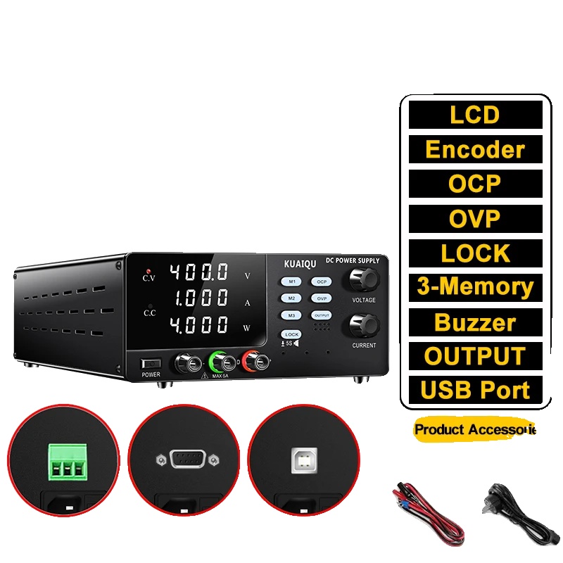 Dc-netzteil, Programmierbar, Mehrere Kommunikationsschnittstellen, R-sps4001sr