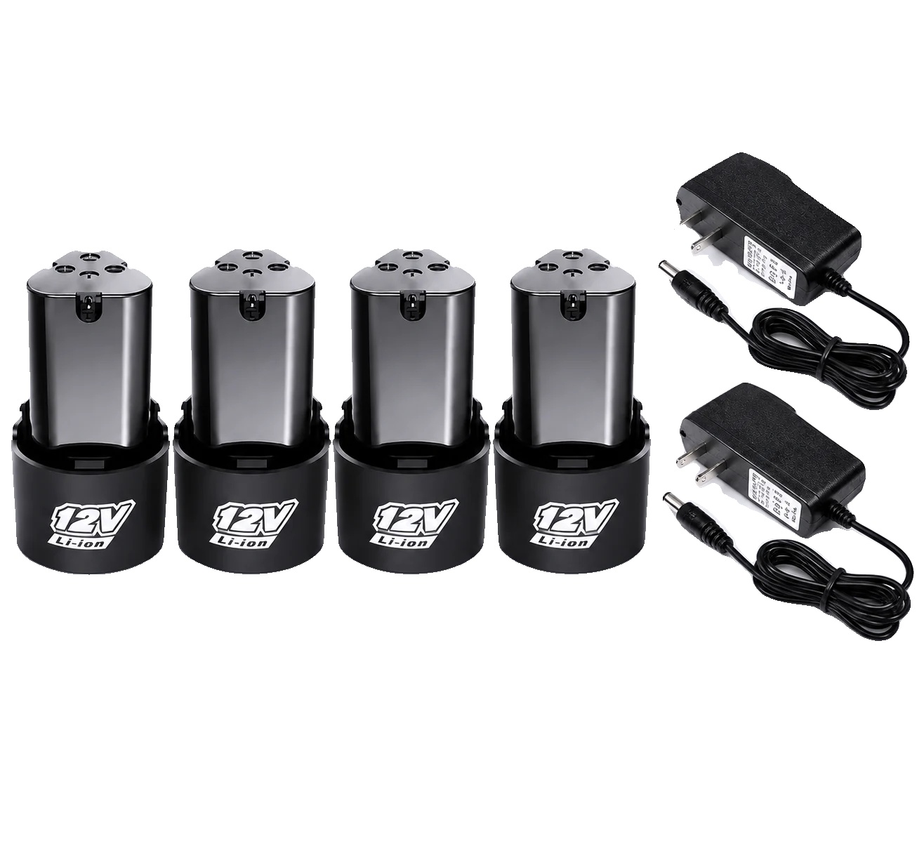 Batteriepack, 12v 3000mah, Universelle Kompatibilität, 4 Batterie-2 Ladegerät