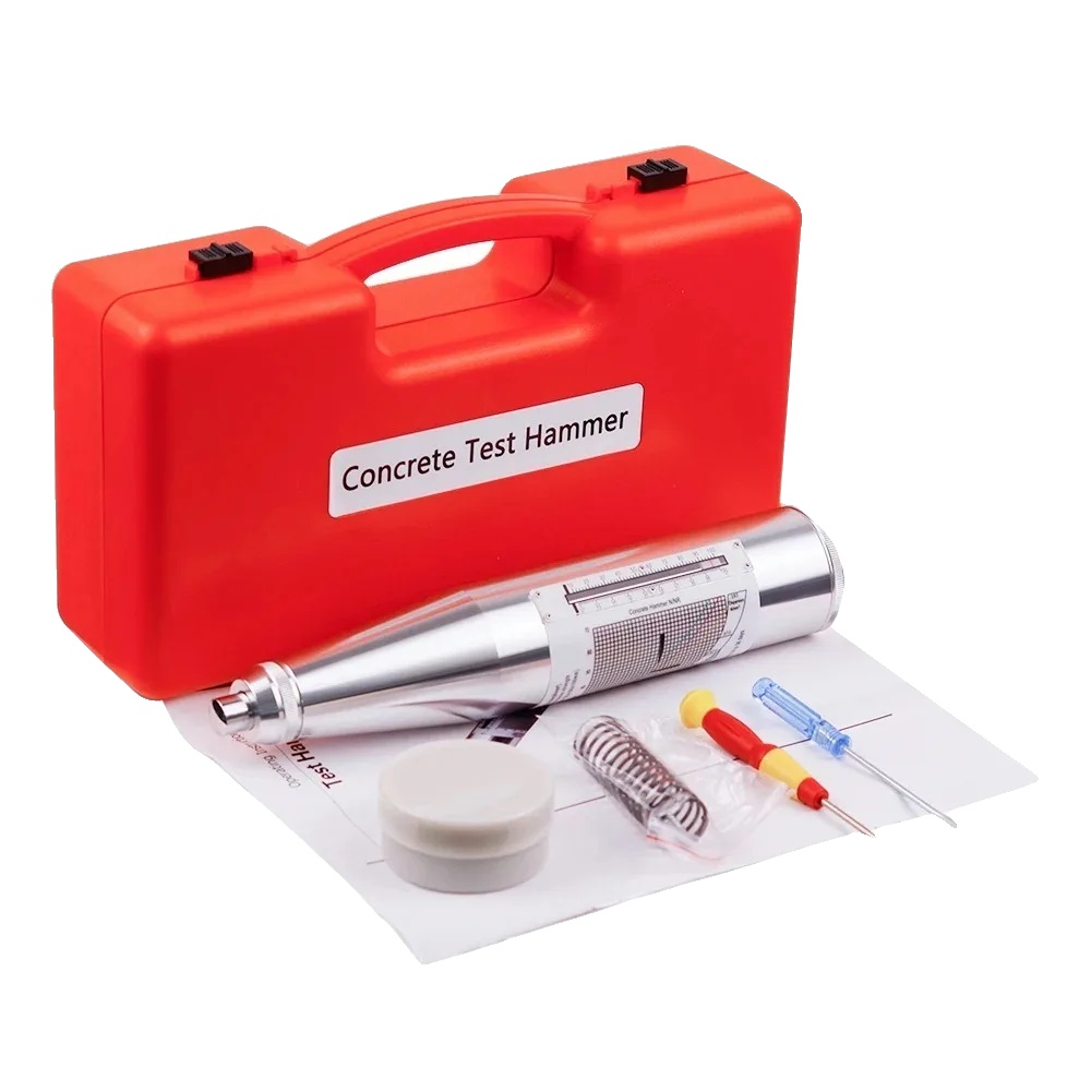 Betonrückprallhammer, Prüfbereich 10-60 Mpa, Standard-schlagenergie 2.207 J, Hub 75±0.3mm, Abmessungen 195x140x45mm, Gewicht 2.1kg