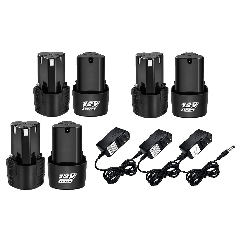 Werkzeugakku, 12v, 3000mah Kapazität, 3.0ahx6-ladegerätx3