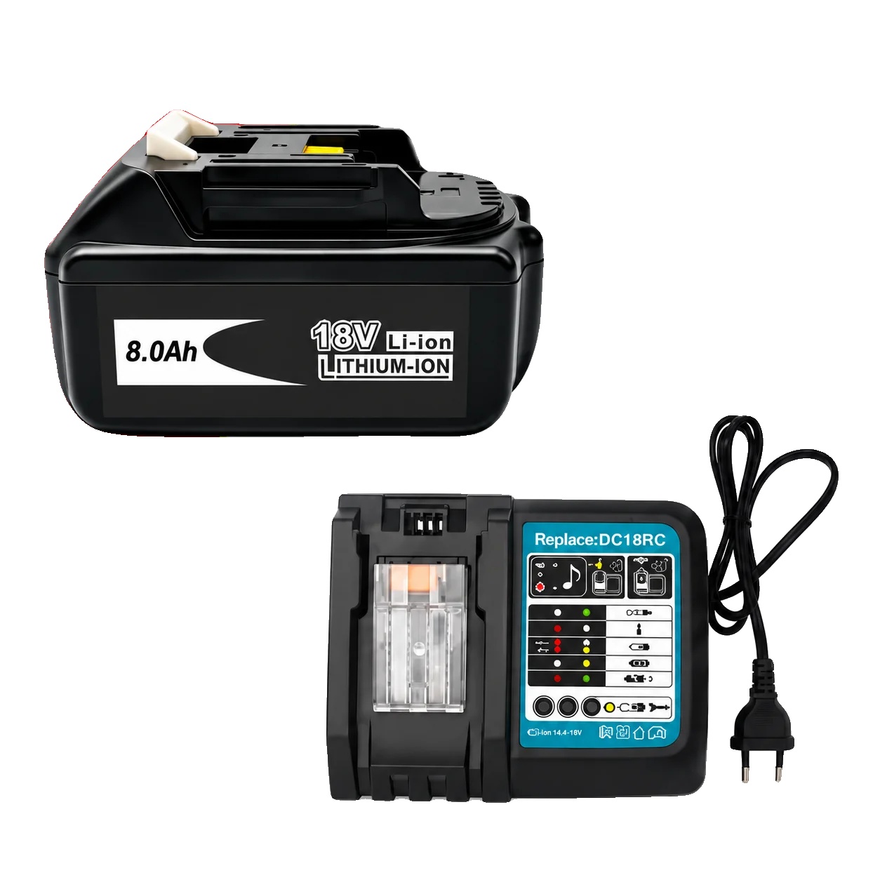 Wiederaufladbare Batterie, 8000mah, Led-stromanzeige, 1pcs 8.0ah-1 Ladegerät