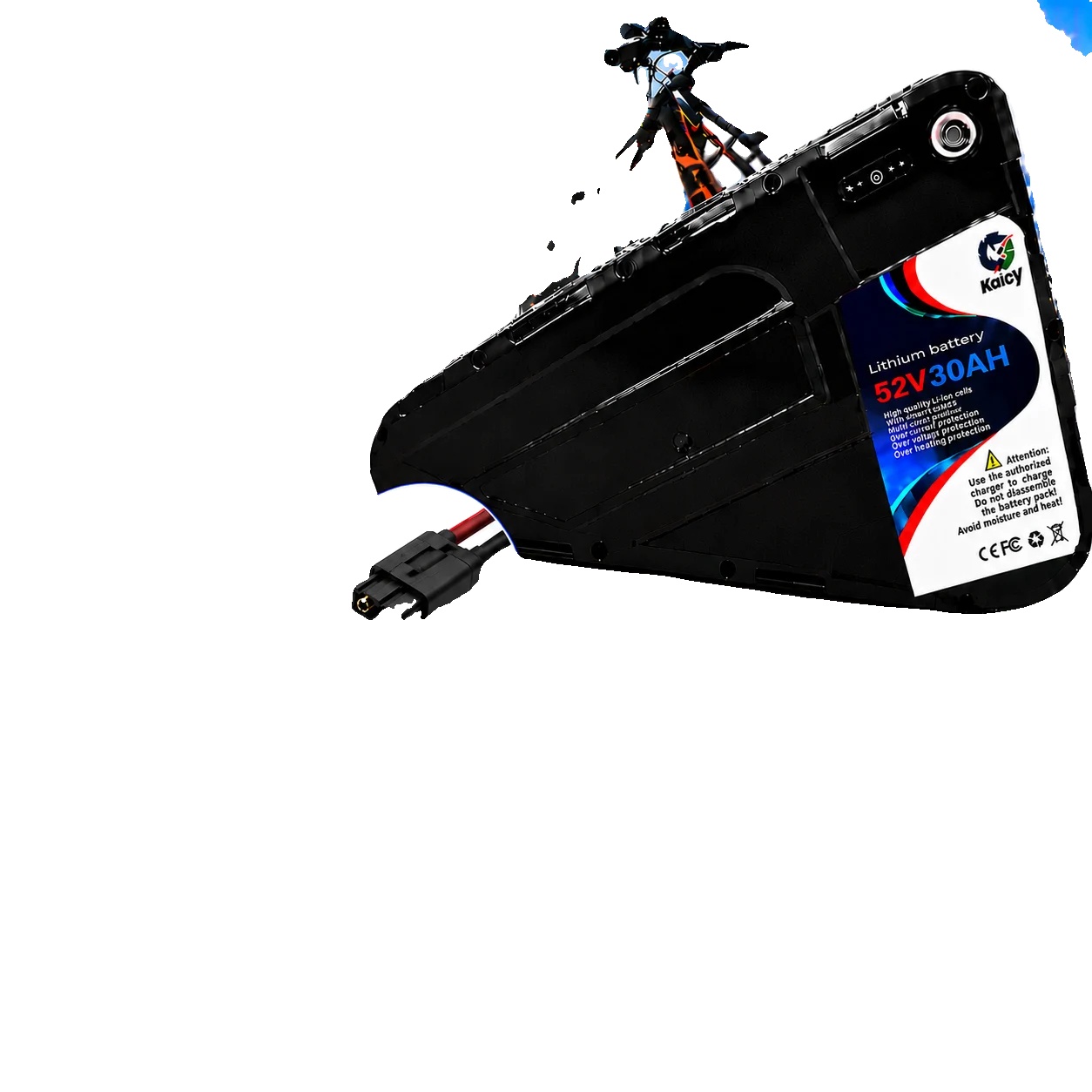 Ebike Batterie, 40ah Kapazität, Wasserdichter Hartschalenkoffer, 52v-3p-stecker-30ah