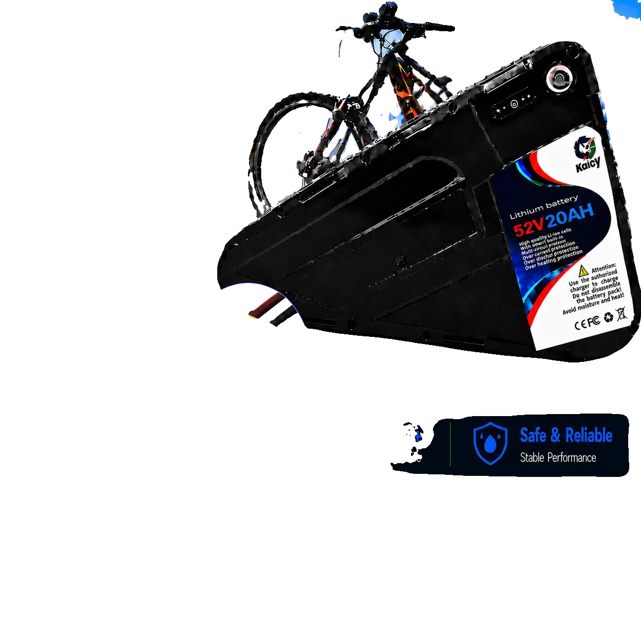 Ebike Batterie, 40ah Kapazität, Wasserdichter Hartschalenkoffer, 52v-xt60-20ah